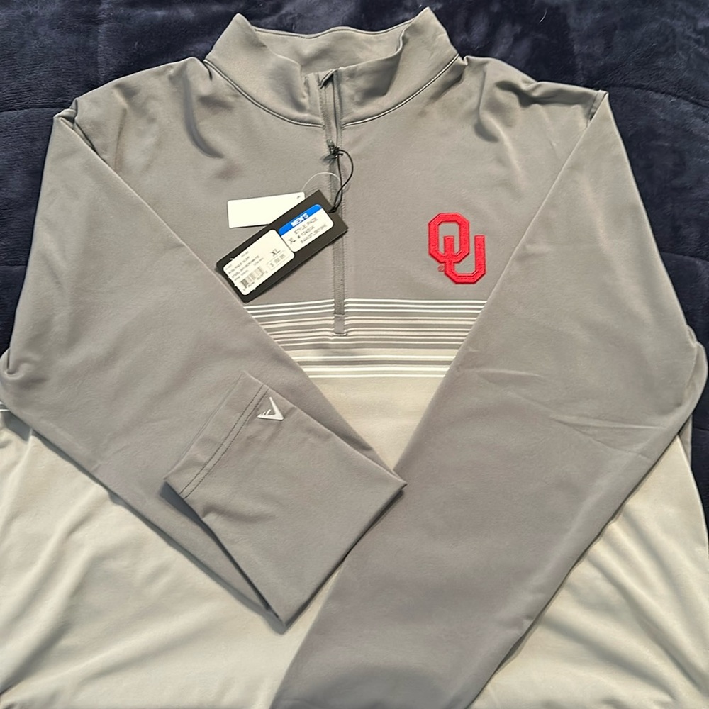 Antigua half zip OU pullover